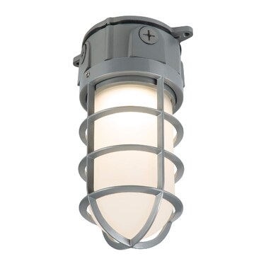 HALO All Pro VT1730 All-Pro Gray Outdoor Integrated Vapor Tight Wall or Ceiling Mount LED Flood Light, White