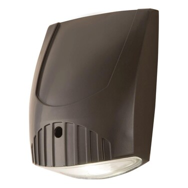 Bronze Integrated LED Outdoor Wall Pack Light with 1000 Lumens, 5000K Daylight