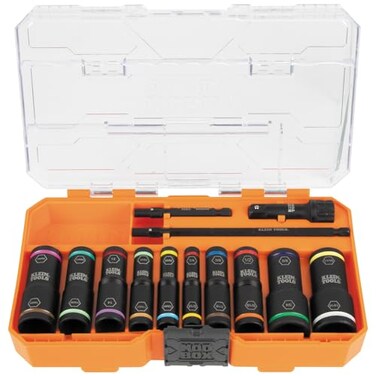 KNECT Flip-20 Impact Socket Set SAE &amp; Metric 13-Piece