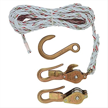 Klein Tools H1802-30SR Block and Tackle with Blocks 267 and 268 and Anchor Hook 258, Made in USA