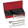 Klein Tools 65503 3/8-Inch Drive "D" Socket Wrench Set, 9-Piece,Red
