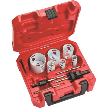 Milwaukee 49-22-4145 Plumbers Ice Hardened Hole Saw Kit 10 Piece