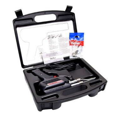 Weller 260 Watt &amp; 200W Professional Soldering Gun Kit with Three Tips and Solder in Carrying Case   D550PK