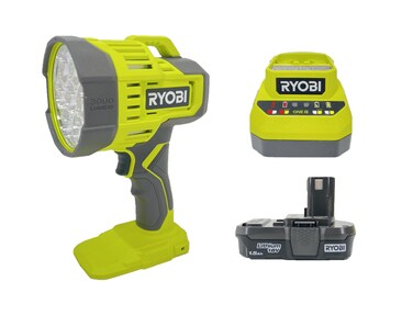 RYOBI 18V Cordless LED Spotlight PCL661 Kit - Includes Battery and Charger