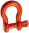 CM M654P Super Strong Anchor Shackle with Orange Powder Coated Screw Pin, 10 Ton Work Load Limit, 1" Size