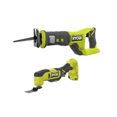 Ryobi One+ 18V Cordless 2-Tool Combo Kit w/Multi-Tool &amp; Reciprocating Saw (Tools Only)
