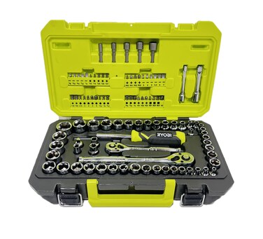 RYOBI 97 PC. 1/4" &amp; 3/8" Drive Mechanics Tool Set - 6 Point