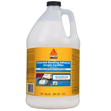 SIKA - SikaLatex R - Concrete Adhesive Glue, White - Admix for Portland-Cement Mortar/Concrete - Resistant to Freezing and thawing Damage - 1-Gallon