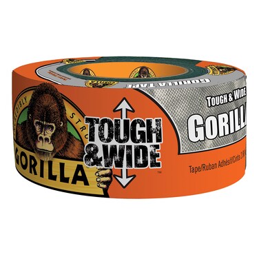 Gorilla Tough &amp; Wide Duct Tape, 2.88" x 30 yd, Silver, (Pack of 4)