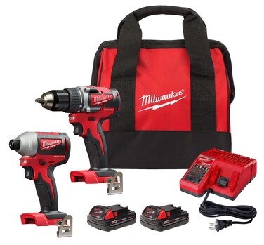 Milwaukee 2892-22CT M18 Compact Brushless 2-Tool Combo Kit, Drill Driver/Impact Driver