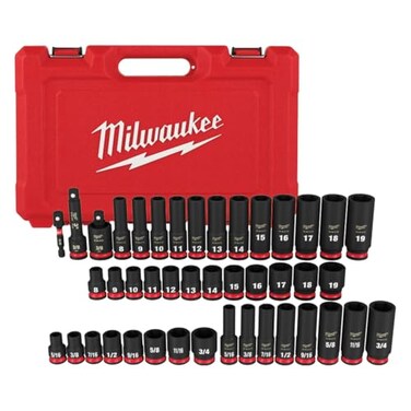 Milwaukee Socket Set MET &amp; SAE IMP 3/8IN 49-66-7009