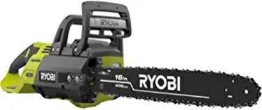 RYOBI RY40550 16 in. 40-Volt Brushless Lithium-Ion Cordless Chainsaw, 4 Ah Battery and Charger Included