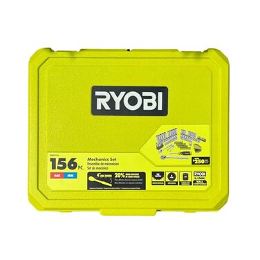 RYOBI 156 PC Mechanics Set Socket Set SAE &amp; Metric LINK Compatible