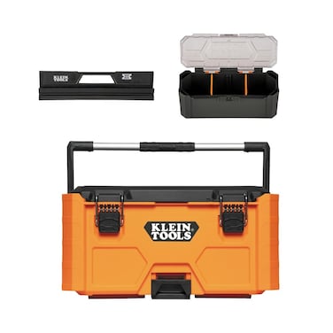 Klein Tools 80175 MODbox Medium Tool Box Set with Parts Bin and Internal Rail Accessory, Modular Tool Storage System, 3-Piece