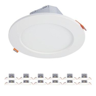 HALO CJB 6 inch 5CCT Canless Recessed Integrated LED Downlight with Attached JBOX 12 Pack