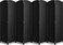 Sorbus 8-Panel Black Room Divider with Double Hinged Panels, 6 ft Tall Folding Privacy Screen