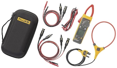 Fluke 393FC Clamp Meter and Solar Test Lead Kit, CAT III 1500 V, IP54-Rated, DC Power Measurements, Fluke Connect Software, 18 inch iFlex, MC4 Test Leads