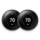 Google Nest Learning Thermostat Mirror Black (3rd Generation) (T3018-US) (2-Pack)