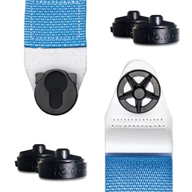 Rok Lok Universal Quick Change Guitar Strap Lock Multi-Set Bundle - 2 Complete Strap Lock Sets - Protect Your Instrument with no modifications or hardware replacement
