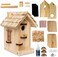 SparkJump Premium Wooden Bird House Kit - Build it Yourself Birdhouse - Birdhouse Kits for Adults to Build - Woodworking Adult Crafts &amp; DIY Bird House