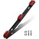 Partsam Red Clearance ID BAR Marker Light 3 Light 9 LED Trailer Sealed Stainless Steel, [DOT Approved] Sealed 3-Light Truck and Trailer Identification LED Light Bar Red Led Strip w/Black Base
