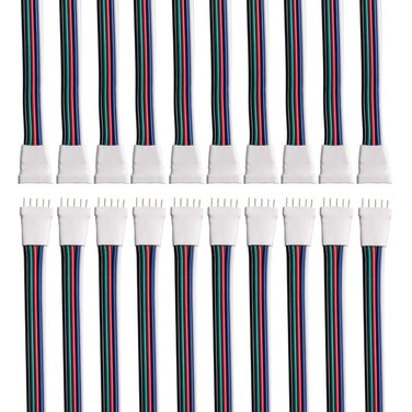 BTF-LIGHTING 10 Pairs 5pin SM JST Male/Female 15cm Connector Wire Cable for Flexible 5050 RGBW RGBWW LED Strip Light
