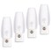 Emotionlite Plug in Night Light, Warm White LED Nightlight, Dusk to Dawn Sensor, Kids, Nursery, Bedroom, Bathroom,Hallway, Stairs, Kitchen, 4 Pack
