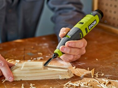 RYOBI USB Lithium Power Carver Wood Carving Kit with 2.0 Ah USB Lithium Battery and Charging Cable