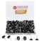 Push Pins 200-count Flat Black Thumb Tacks Steel Point and Plastic Head for Corkboard and Wooden Photo Wall