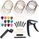 Anvin Acoustic Guitar Accessories Kit Guitar Strings Replacement Changing Tool Including Guitar Acoustic Strings, Picks, Capo, String Winder, Bridge Pins, Picks for Guitar Players Beginners (48 Pcs)