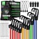 RHINO USA Bungee Cords with Hooks - Heavy Duty Outdoor 28pc Assortment with 4 Free Tarp Clips, Drawstring Organizer Bag, Canopy Ties &amp; Ball Bungees