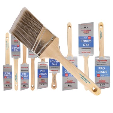 10 Pack Pro-Grade Premium Wall/Trim House Paint Brush Set Great for Professional Painter and Home Owners Painting Brushes for Cabinet Decks Fences Interior Exterior &amp; Commercial Paintbrush.