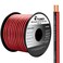 TYUMEN 100FT 14/2 Gauge Red Black Cable Hookup Electrical Wire LED Strips Extension Wire 12V/24V DC, 14AWG Flexible Extension Cord for LED Ribbon Lamp Tape Lighting