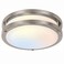 13 inch Flush Mount LED Ceiling Light Fixture, 2700K/3000K/3500K/4000K/5000K Adjustable Ceiling Lights, Brushed Nickel Saturn Dimmable Lighting for Hallway Bathroom Kitchen or Stairwell, ETL Listed