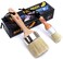 Chalk Paint Brushes Set, Pack of 2 Wax Brush - 2.5 Inches Large, Natural Bristles, Perfect for Furniture Painting, Stencils, Waxing - No Shedding, Superior Paint Pick-Up &amp; Release