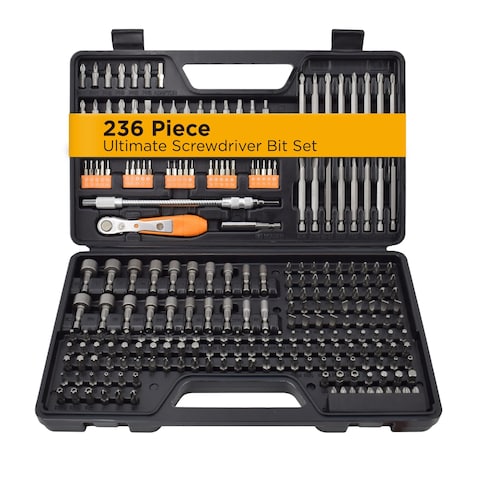 Jackson Palmer 236 Piece Ultimate Screwdriver Bit Set, High Grade Carbon Steel, Includes Hard-to-Find Security Bits &amp; Micro Bits
