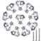 NORTHERN BROTHERS Cabinet Knobs - Dresser Knobs Crystal Knobs for Cabinets and Drawers 30mm- Diamond Glass Pull Handles Silver 10 Pack