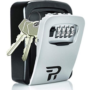 RUDY RUN Lock Box for Keys with Code - Wall Mount Spare Key Lockbox Outdoor - Combination Key Hiders to Hide a Key Outside Key Safe Storage Lock Box