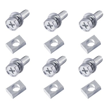 QIATOL 6 PCS Bolts and Nuts Kit, Motorcycle Battery Bolts and Nuts, M6x16MM Motorcycle Battery Screw and Nut, Battery Terminal Bolts and Nuts Carbon Steel