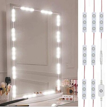 Led Vanity Mirror Lights, Hollywood Style Vanity Make Up Light, 10ft Ultra Bright White LED, Dimmable Touch Control Lights Strip, for Makeup Vanity Table &amp; Bathroom Mirror, Mirror Not Included