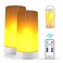 2PCS LED Flame Effect Light, USB Rechargeable Flame Lamp with Remote &amp; Timer, Waterproof Dimmable Flameless Candle for Home Party Garden Camping Halloween Christmas Decoration
