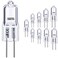 G4 Bulb, 10 Pack Halogen G4 12V 10W with G4 Bi-pin Base, High Output G4 Light Bulb 12V 150LM 3000Hrs Long Lifetime, G4 Dimmable, CRI100 &amp; 2800K Warm White, G4 Halogen Bulb 10W for Cabinet Light Bulbs