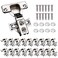KONIGEEHRE 20 Pack Soft Close Cabinet Door Hinges for 1/2" Partial Overlay Cupboard, 100 Degree Opening Angel, Stainless Concealed Kitchen Cabinet Hinges with Mounting Screws and Manual