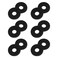 tifanso 6 Pairs Guitar Strap Locks, Premium Strap Blocks, Guitar Protector Black