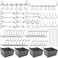 FRIMOONY Pegboard Hooks Assortment with Pegboard Bins, Peg Locks, for Organizing Various Tools, 80 Piece