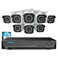 REOLINK 4K Security Camera System, RLK16-800B8 8pcs H.265 PoE Wired with Person Vehicle Detection, 8MP/4K 16CH NVR with 4TB HDD for 24-7 Recording