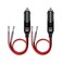 YONHAN Cigarette Lighter Male Plug 12V Fused Replacement 2 Pack, Male Cigarette Lighter Plug Adapter with Leads &amp; LED Light, 12v Plug Connector Socket 1FT 16AWG Extension Cable with 15A Fuse