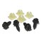 License Plate Screw Kit - Black, OEM Style Fasteners with Nylon Screw Retainers for Mounting Front and Back License Plates on Cars, SUVs, Trucks - Rustproof, Self Tapping Bolts (Black Stainless Steel)