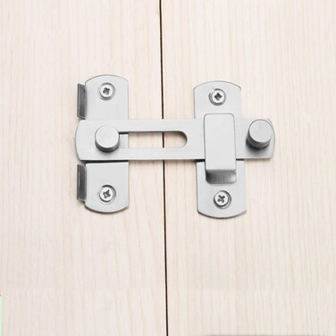dingchi Stainless Steel Flip Latch Gate Latches Bar Latch Safety Door Lock, Hasp Lock Sliding for Window Cabinet Room Accessorries,Brushed Finish