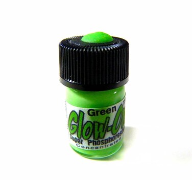 Glow-On Green Color and Green Night Glow, Gun Night Sights Paint. Small 2.3 ml vial. Concentrated, Bright, Long Lasting Luminescence.